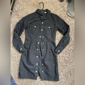 Levis denim jean long sleeve dress